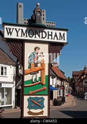 Inscrivez-vous pour la ville de marché en Wymondham Norfolk, Angleterre Banque D'Images