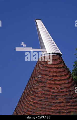Détail d'un toit de maison Oast du Kent en Angleterre Kent Brenchley Banque D'Images