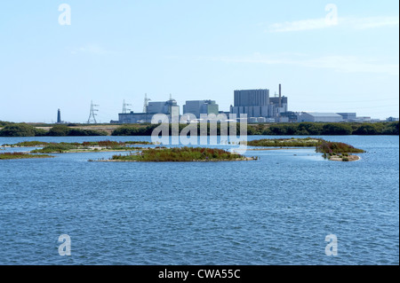 Centrale nucléaire de Dungeness et réserve naturelle Banque D'Images