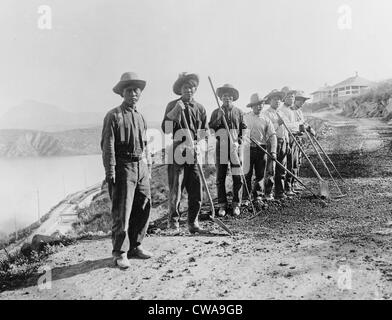 Arizona Salt River du projet portait sur la construction d'un système de canaux pour acheminer l'eau tout au long de la vallée de la rivière. Banque D'Images