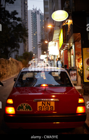 En taxi chi wan district, hong kong, Chine Banque D'Images