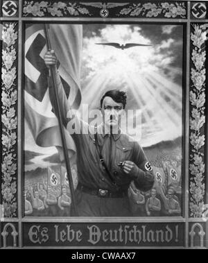 ADOLF HITLER, 1933 Peinture Intitulée, "Es Lebe Deutschland ...