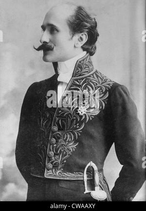 Edmond Rostand (1868-1918) auteur dramatique français, l'un des derniers à utiliser style romantique, plus connu pour 'Cyrano de Bergerac." 1897. Banque D'Images