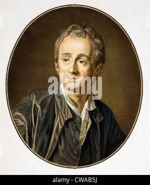 Dennis Diderot (1713-1784), philosophe français et éditeur de l'encyclopédie, à partir de 1745-1772. Diderot incarne le séculier Banque D'Images