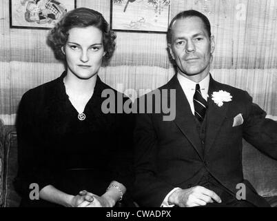 Doris Duke et son mari James Cromwell, H.R., février 1935.. Avec la permission de la CSU : Archives / Everett Collection Banque D'Images