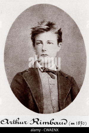 Arthur Rimbaud (1954-1891) poète français rebelle et insouciante, 1870. Banque D'Images