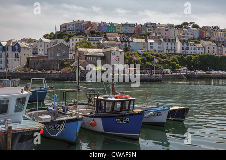 Avis de Brixham Harbour Banque D'Images