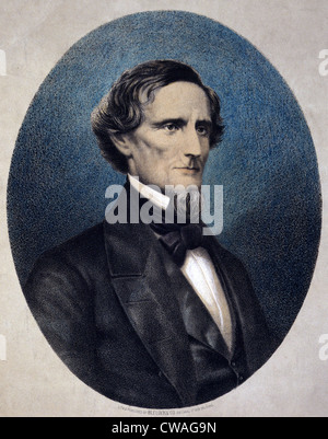 Jefferson Davis (1808-1889), président de la Confédération du Sud. Banque D'Images