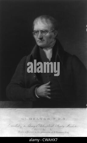 John Dalton (1766-1844), chimiste anglais a développé la théorie atomique, c'est la base de la chimie moderne. Banque D'Images