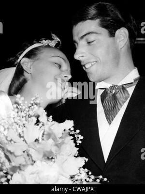 Dorothy Arnold et Joe DiMaggio le jour de leur mariage, 1939. Avec la permission de : Archives CSU/Everett Collection Banque D'Images