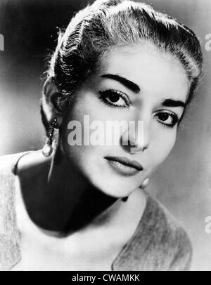 Maria Callas, 1958. Avec la permission de : Archives CSU/Everett Collection Banque D'Images