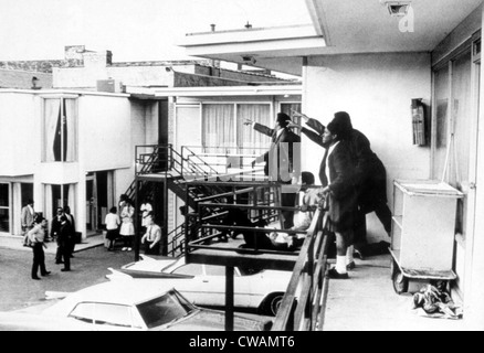 MARTIN LUTHER KING JR, assassinat, 1968.. Avec la permission de la CSU : Archives / Everett Collection Banque D'Images