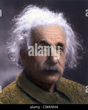 Albert Einstein (1879-1955) portrait pris à l'Université de Princeton en 1947. Einstein a mis fin à sa carrière à l'Institut de Banque D'Images