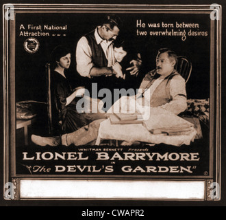 Le JARDIN DU DIABLE, Lionel Barrymore, Doris Rankin, 1920 Banque D'Images