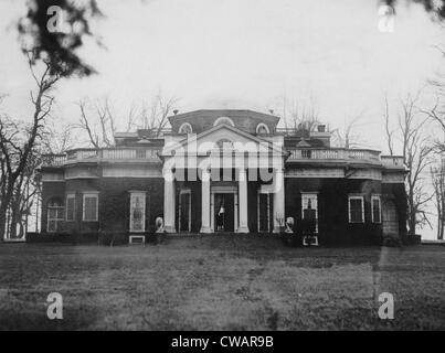 Monticello, la maison de Thomas Jefferson, ca. 1923. Avec la permission de : Archives CSU/Everett Collection. Banque D'Images