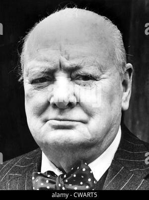 Winston Churchill (1874-1965), premier ministre britannique et prix Nobel de littérature 1953. D'être retourné à être Premier Banque D'Images