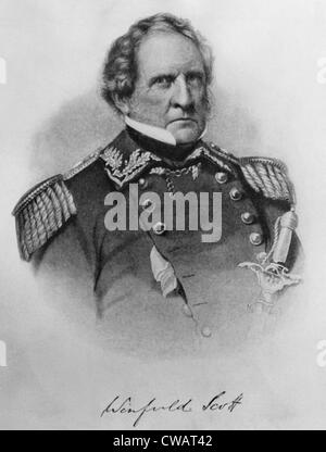 L'Armée américaine, le général Winfield Scott (1786-1866), ch. Années 1860.. Avec la permission de la CSU : Archives / Everett Collection Banque D'Images