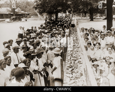 Un événement social d'été distincts, le barbecue annuel donné sur F.M. Gay's Alabama plantation, séparé le noir et Banque D'Images