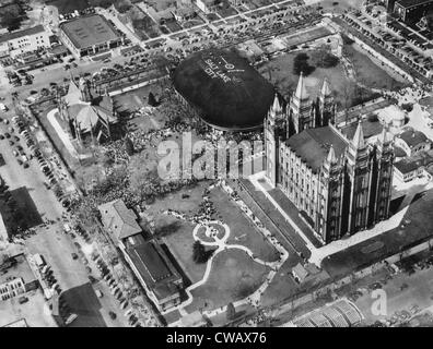 Le Mormon Tabernacle de Salt Lake City, Utah, vers 1940. Avec la permission de : Archives CSU/Everett Collection Banque D'Images