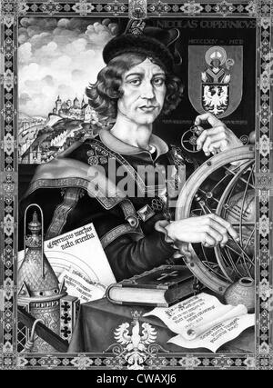 EV1823 - astronome polonais Nicolas Copernic, 1543 AD. Avec la permission de la CSU : Archives / Everett Collection Banque D'Images