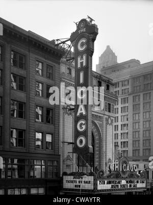 Le Chicago Theatre, construit en 1921, la photographie montre le signe et la page de droite des frères, 175 North Banque D'Images