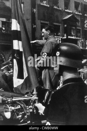 Adolf Hitler à l'Reichsparteitag à Nuremberg, 1935 Banque D'Images