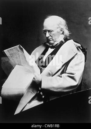 Horace Greeley (1811-1872), photo de Mathew Brady Banque D'Images