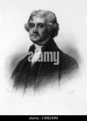Thomas Jefferson (1743-1826), Président des États-Unis (1801-1809) Banque D'Images