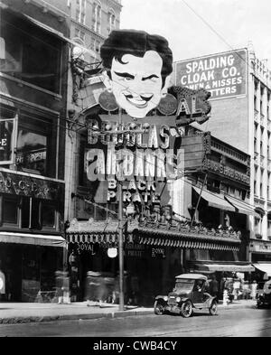 La promotion massive signer l'examen préalable du pirate noir avec Douglas Fairbanks, Sr., au Théâtre Royal Film House, 1022 Banque D'Images