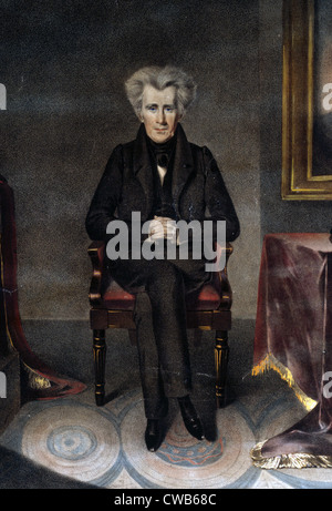 Andrew Jackson, président de la United States / de la peinture originale de W.J. Hubard ; dessiné sur pierre par A. Newsam. 1830 Banque D'Images