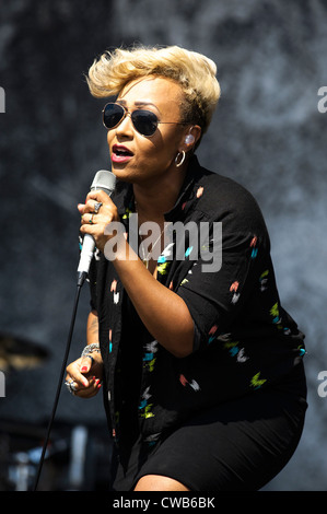 Emeli Sande joue V Festival le 18/08/2012 à Hylands Park, Chelmsford. Les personnes sur la photo : Emeli Sande. Photo par Julie Edwards Banque D'Images