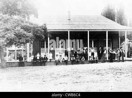 Palais de justice du comté de Boise, Idaho City, Idaho. ca. 1900. Banque D'Images