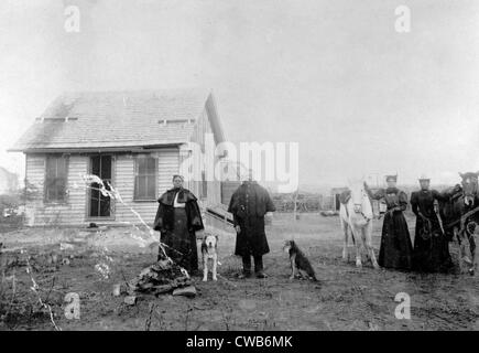 Nicodème, Kansas. Une colonie d'Afro-Américains libres. Les homesteaders ca. 1880-1890s Banque D'Images