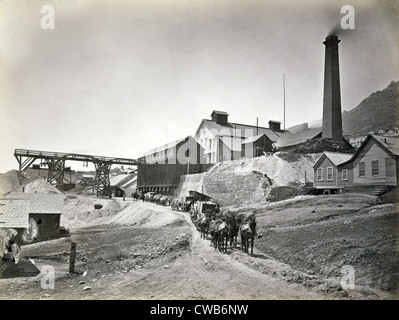 Œuvres Savage mill, Virginia City, Nevada. Photo de Timothy O'Sullivan. L'albumine, 1868 Banque D'Images