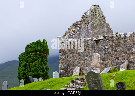 Cill Chriosd, une église en ruine près de Broadford sur l'île de Skye, Écosse, Royaume-Uni Banque D'Images