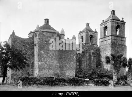 Misión Nuestra Señora de la Purísima Concepción de Acuña, San Antonio, Texas. 1936 Banque D'Images