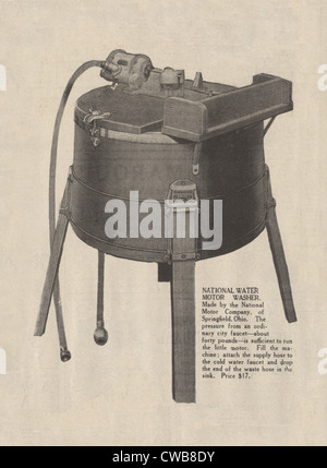 Un lave-linge. Une première machine à laver électrique advertisment, 1916 Banque D'Images