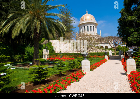 Les jardins de Bahai Haïfa en Israël du Nord Banque D'Images