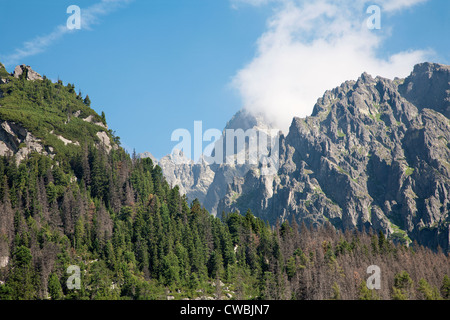 Hautes Tatras - Pic Lomnicky de Hrebienok Banque D'Images