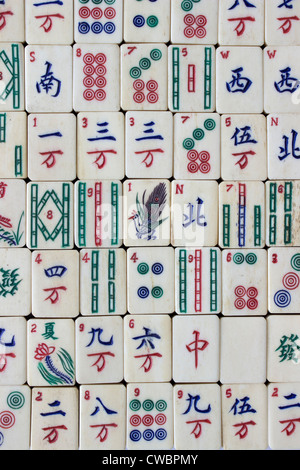 Tuiles de Mahjong Banque D'Images