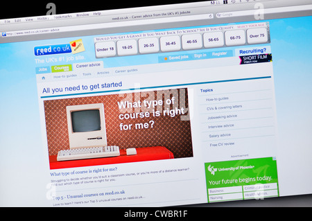 Site web de Reed - recherche d'emploi Banque D'Images