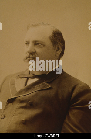 Le Président Grover Cleveland (1837-1908) en 1888, au cours de la première de ses deux mandats non consécutifs, (1885-1889 et 1893-1897). Banque D'Images