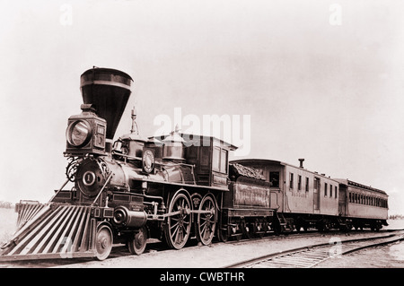 'William Crooks' une locomotive 1861 de la Great Northern Railway avec de tendres et les voitures. L'offre est une voiture spéciale pour transporter Banque D'Images