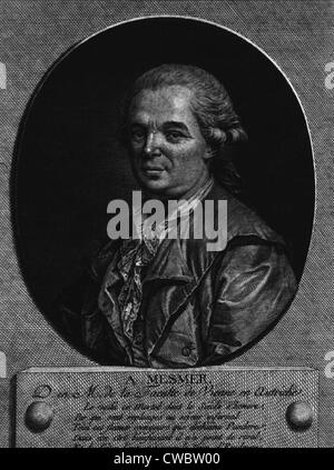 Friedrich Anton Mesmer (1734-1815). Médecin allemand estime qu'une force spirituelle il appelait la "magnétisme animal" et développé Banque D'Images