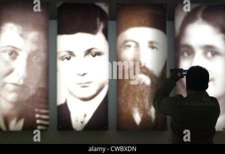 Centre d'information dans le mémorial pour les Juifs assassinés d'Europe Banque D'Images