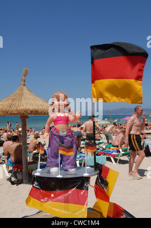 Espagne, Majorque, Les fans de football allemand sur Ballermann Banque D'Images