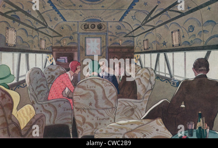 L'intérieur de la compagnie aérienne à partir de la revue FORTUNE 1930 Annonce de Fokker Aircraft Corporation, une filiale de General Motors. Banque D'Images