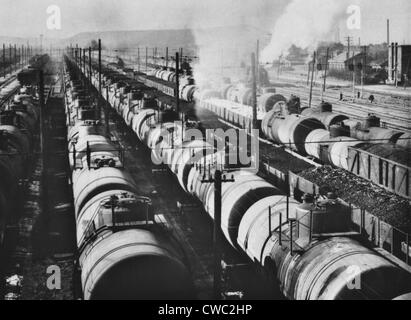 Chinese train transportant du charbon et du pétrole à Beijing en 1964. LC-DIG-ppmsca-09193 Banque D'Images