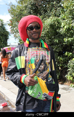 Rasta man à Notting Hill Carnival 2011 Annuel Banque D'Images