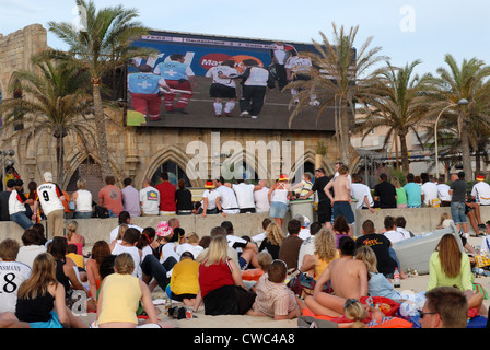 Espagne, Majorque, Les fans de football allemand sur Ballermann Banque D'Images